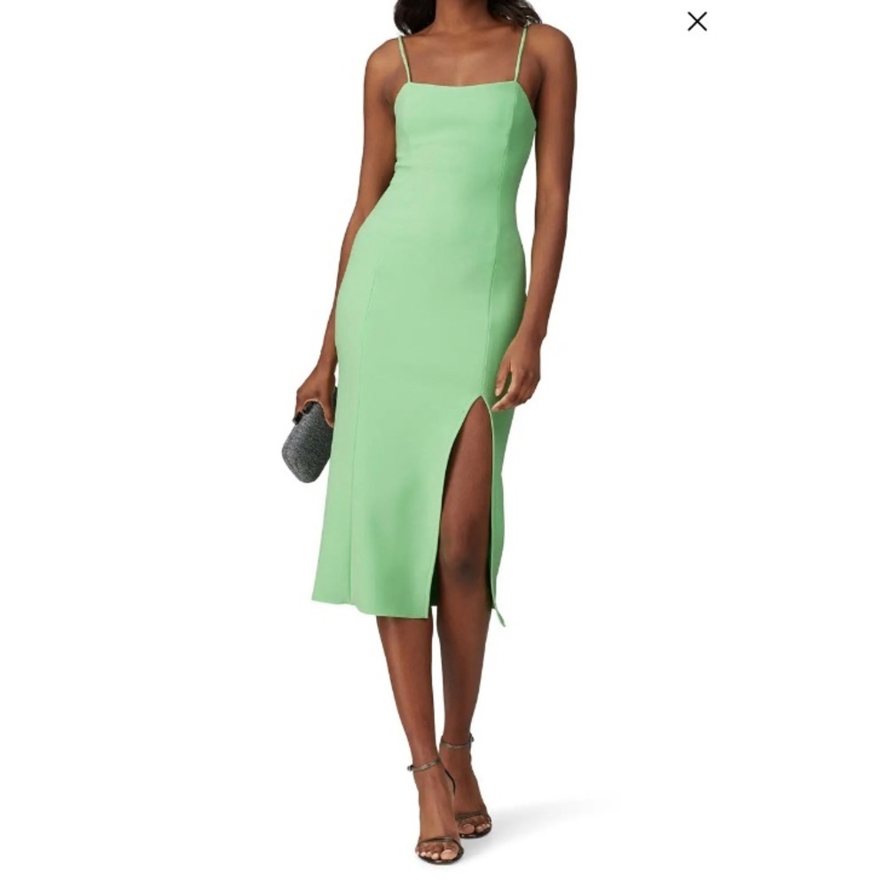 BEC + BRIDGE green midi sleeveless cocktail dress